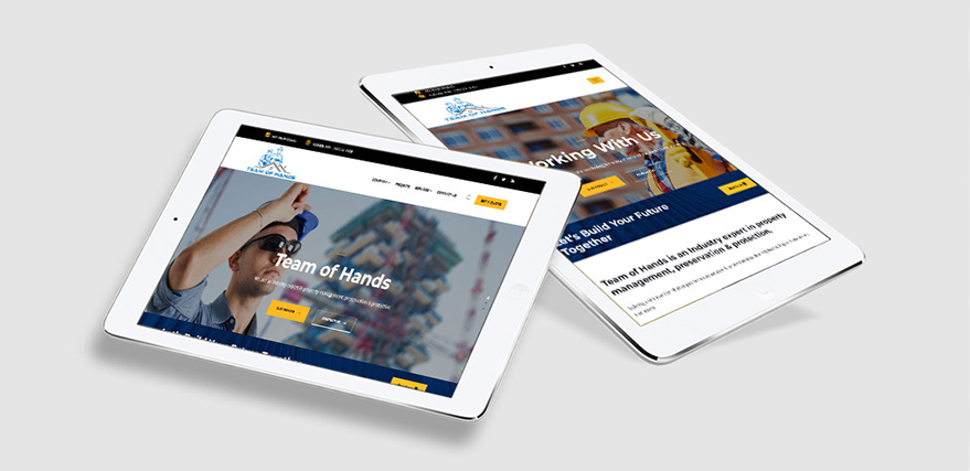 A mock-up of one of the websites made by AlBrandz